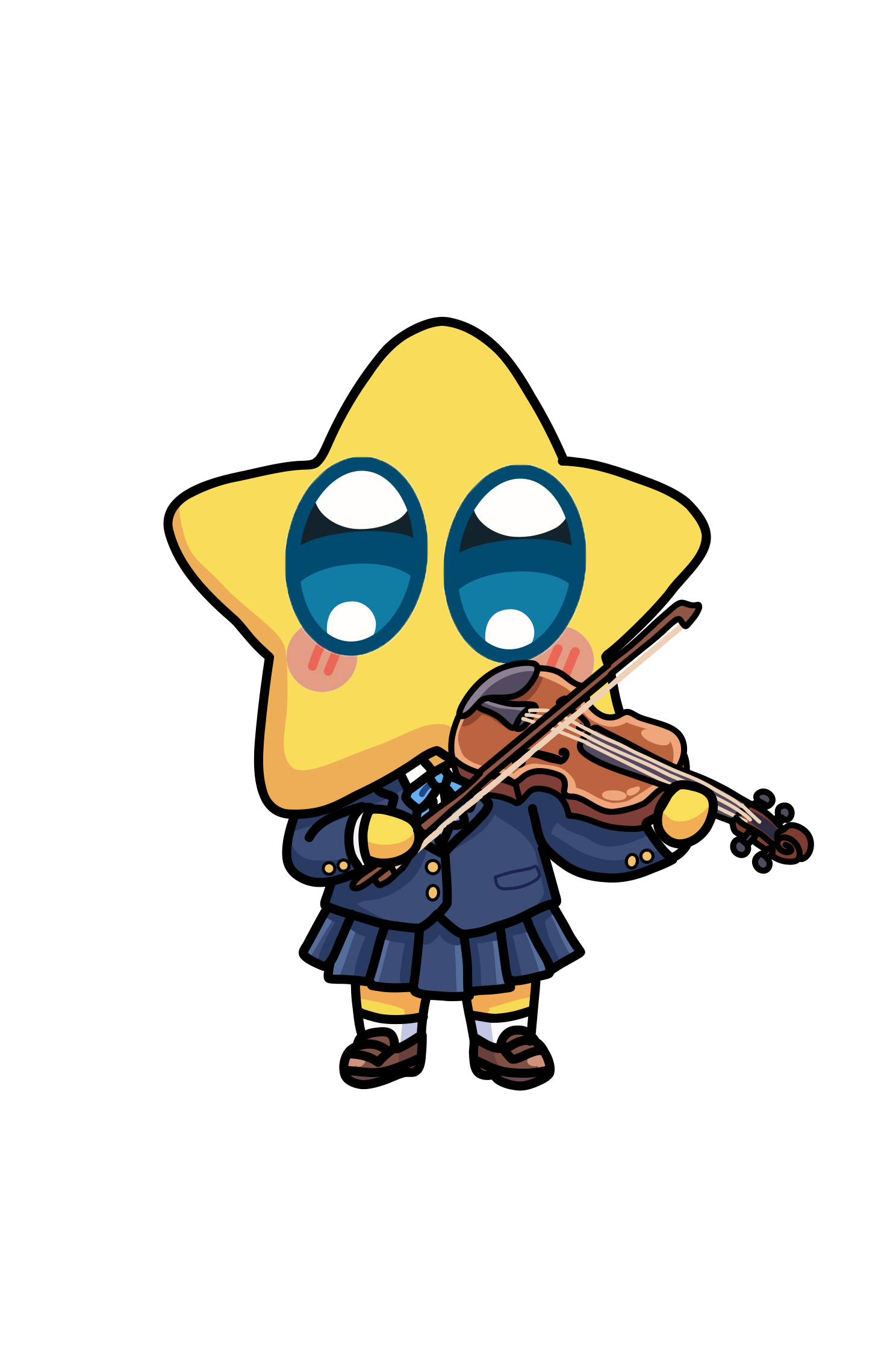 Yokaiwai-Stern spielt Geige